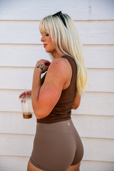 Ruched Ribbed Tank - The Shoreline Collection